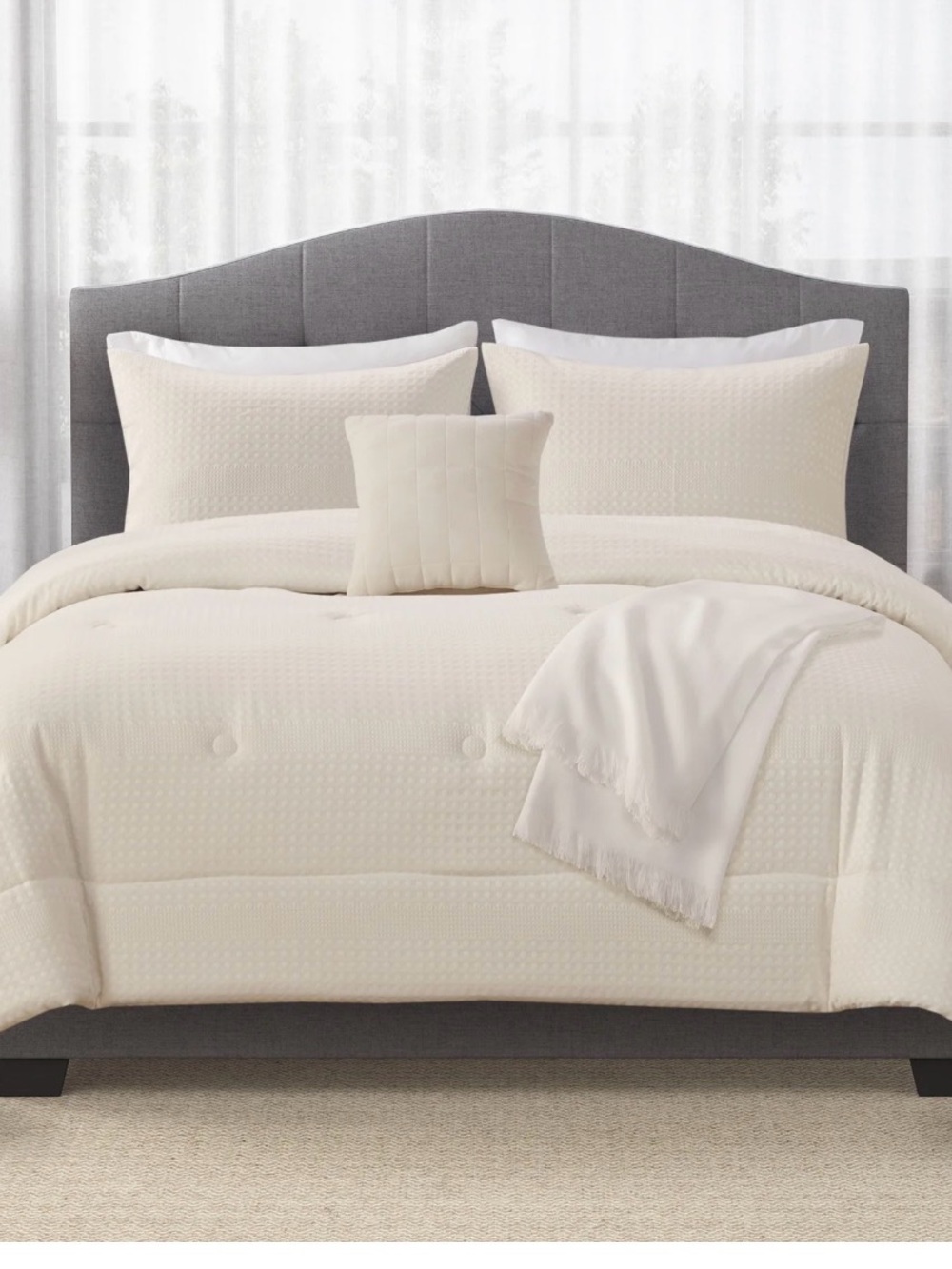 Mainstays Cream Quilted Comforter Set